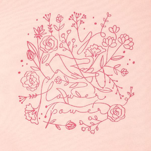 Футболка женская Flower Power, розовая фото 4 Футболка женская Flower Power, розовая фото 4