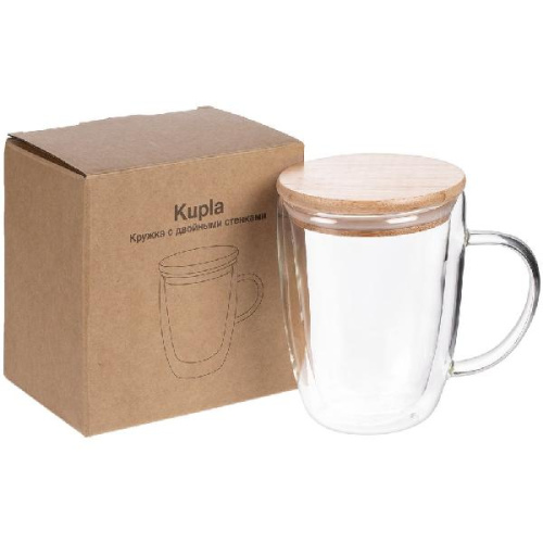 Кружка с двойными стенками Kupla с бамбуковой крышкой фото 7