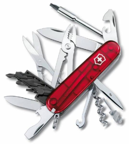 Офицерский нож CyberTool L, прозрачный красный фото 3 Офицерский нож CyberTool L, прозрачный красный фото 3
