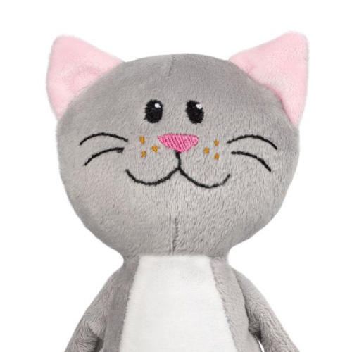 Мягкая игрушка Beastie Toys, котик с белым шарфом фото 3