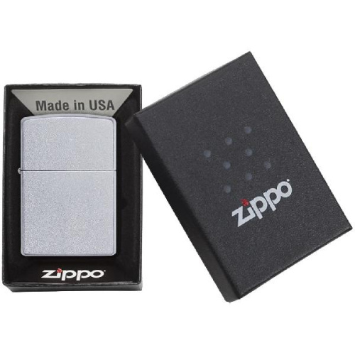 Зажигалка Zippo Classic Satin, серебристая фото 2