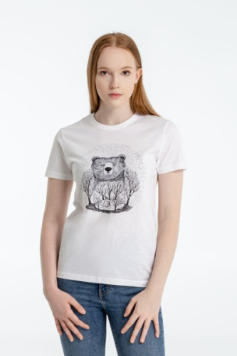 Футболка женская Bear, белая Футболка женская Bear, белая