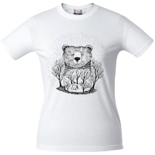 Футболка женская Bear, белая фото 2 Футболка женская Bear, белая фото 2