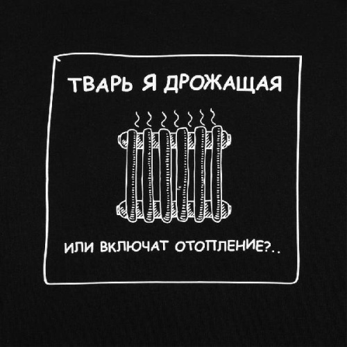 Толстовка «Тварь я дрожащая...», черная фото 4 Толстовка «Тварь я дрожащая...», черная фото 4