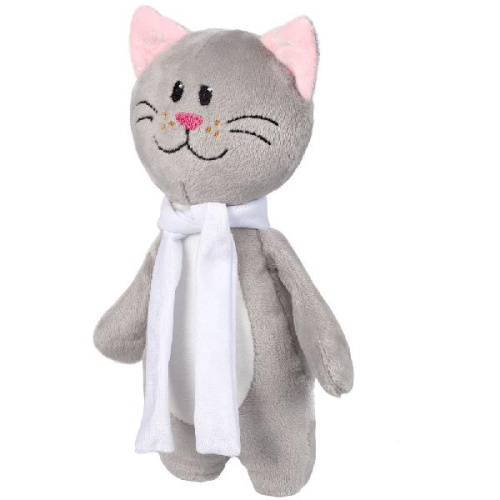 Мягкая игрушка Beastie Toys, котик с белым шарфом фото 2