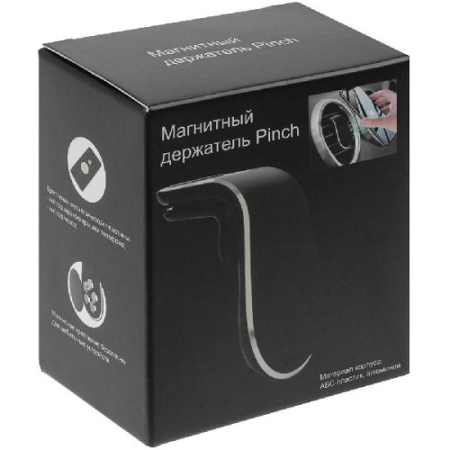 Магнитный держатель для смартфонов Pinch, серебристый фото 9 Магнитный держатель для смартфонов Pinch, серебристый фото 9