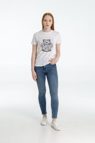 Футболка женская Bear, белая фото 3 Футболка женская Bear, белая фото 3