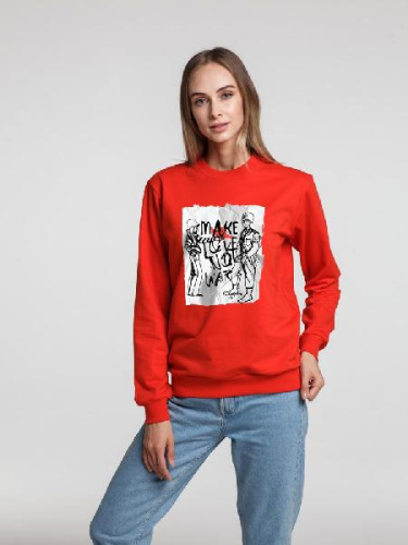 Толстовка Make Love, красная фото 2 Толстовка Make Love, красная фото 2
