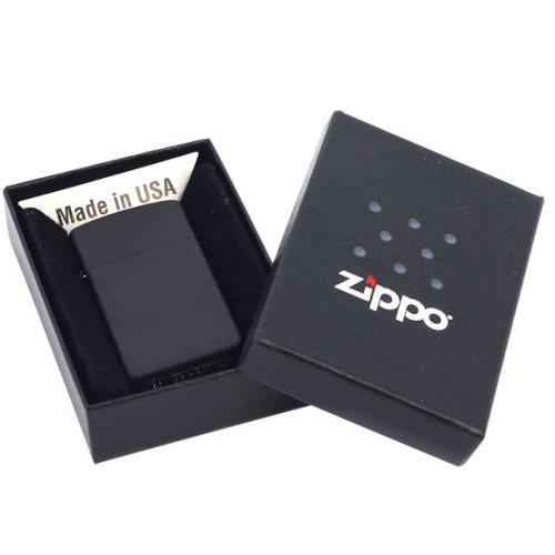 Зажигалка Zippo Slim Matt, матовая черная фото 3 Зажигалка Zippo Slim Matt, матовая черная фото 3